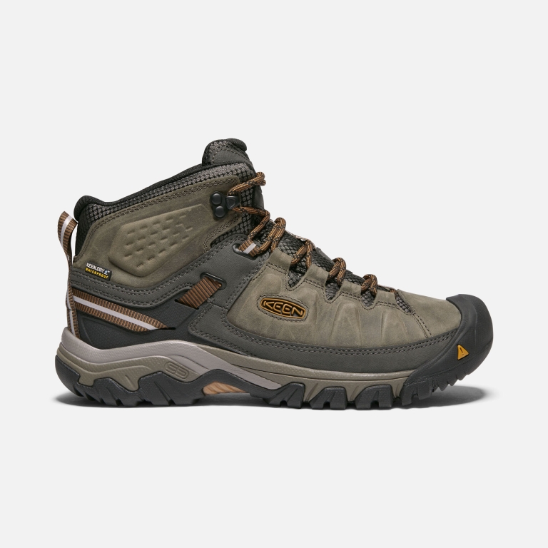 Keen Targhee III Mid Wide Waterproof Boots - Men's Black Olive Gold Brown Boots